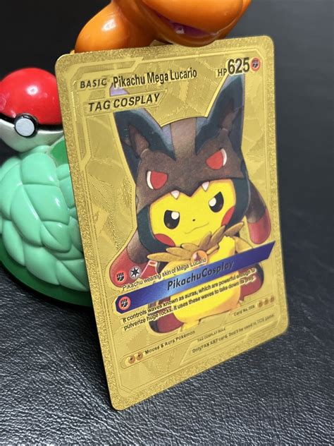 pikachu mega lucario gold card Values .